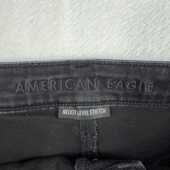 American Eagle Plus 20 Short 20P Jeans Highest Rise Flare Button Fly Stretch - Picture 6 of 16